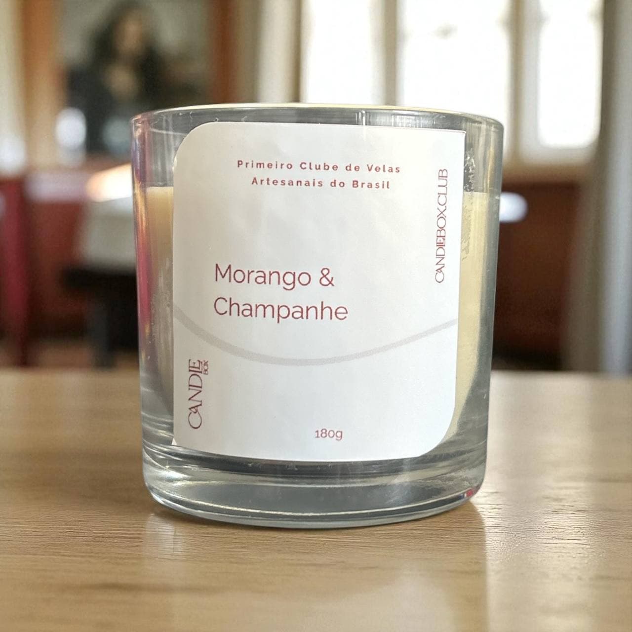 Morango e Champanhe - Vela Aromática Coleção Clássica 180g